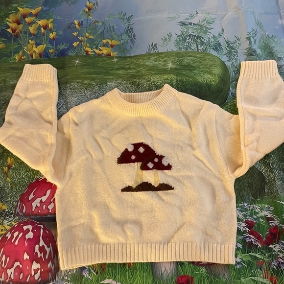 🎉HOST PICK🎉Girls Mushroom Pattern Sweater, Size 5/6 and 7/8, NWOT - Picture 5 of 9